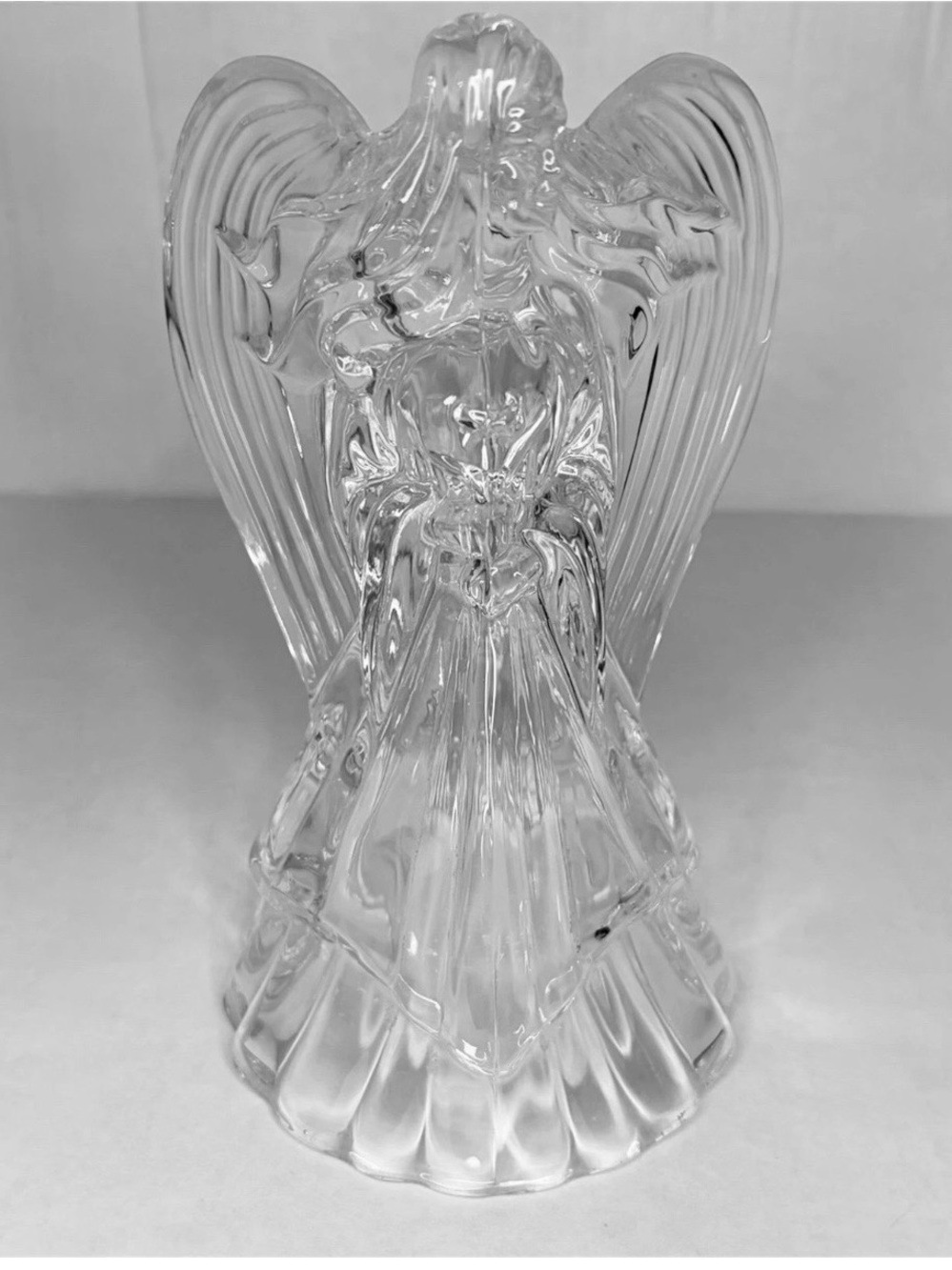 Crystal Glass Angel Figurine - Elegant Candle Holder